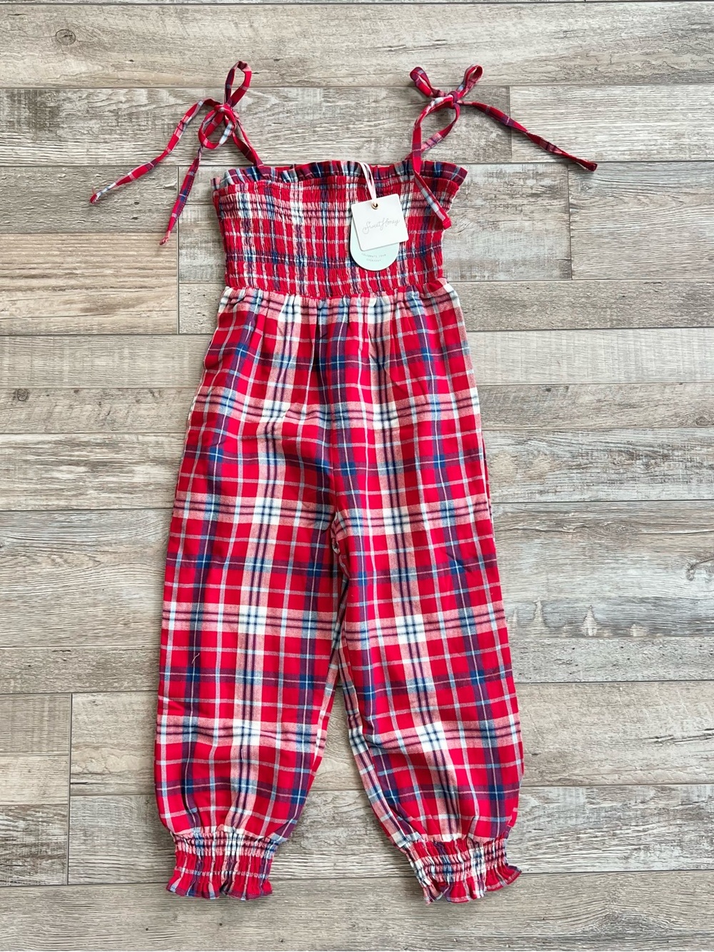 NWT SweetHoney Girls Smocked Romper Size 4T